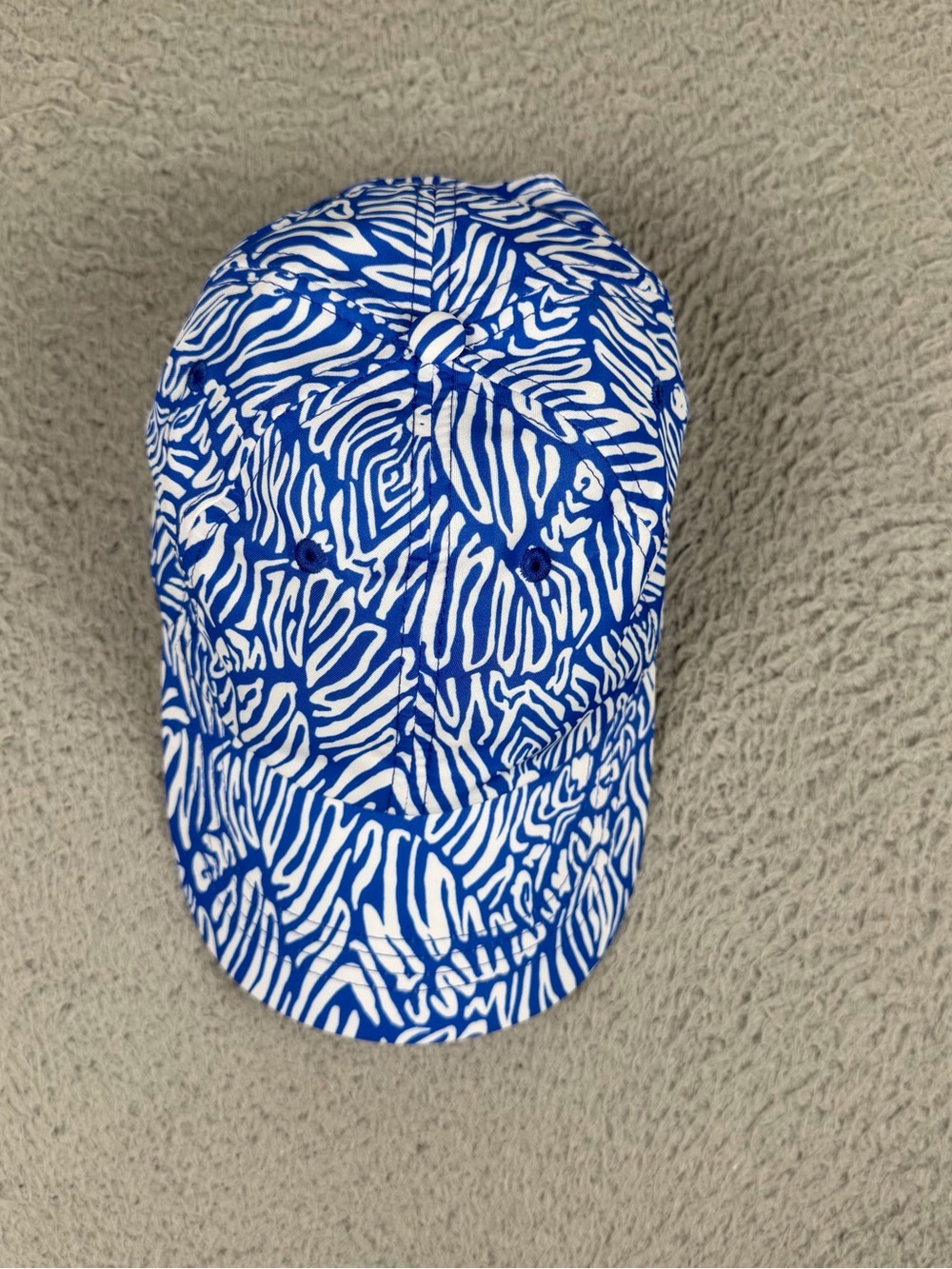 Lilly Pulitzer Run Around Hat Women One Size Blue Adjustable Baseball Cap Active - Picture 5 of 10